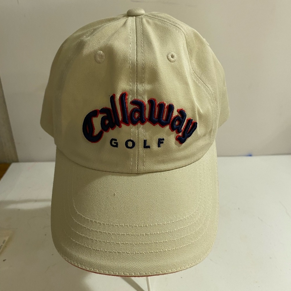 Callaway Cream Golf Strapback Hat